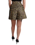 Dolce & Gabbana High Waist Black & Gold Luxe Shorts