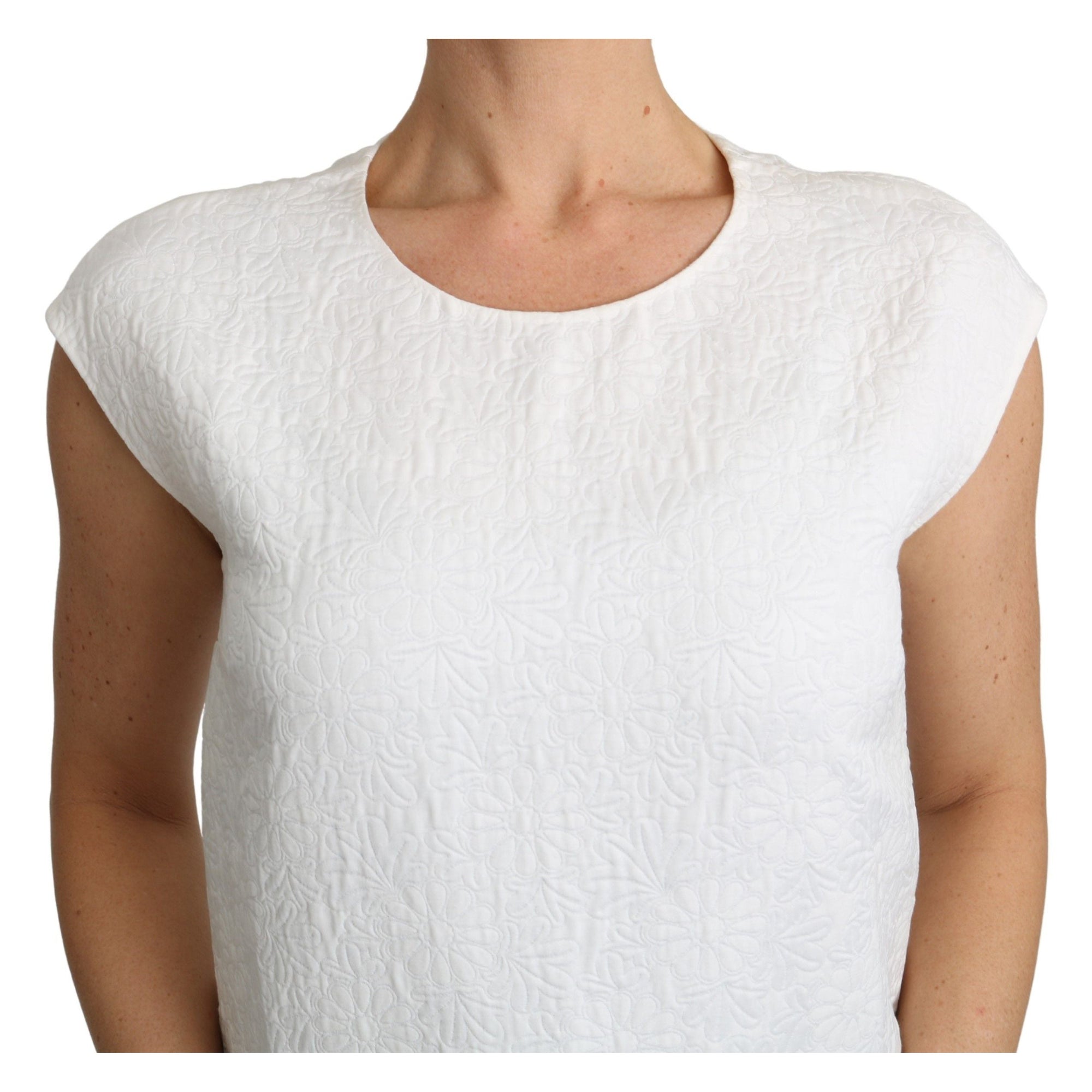 Dolce &amp; Gabbana Elegant White Cotton Blend Blouse