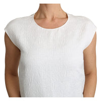 Dolce & Gabbana Elegant White Cotton Blend Blouse