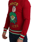 Dolce & Gabbana Elegant Red Wool-Silk Crewneck Sweater