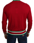 Dolce & Gabbana Elegant Red Wool-Silk Crewneck Sweater