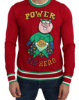 Dolce & Gabbana Elegant Red Wool-Silk Crewneck Sweater