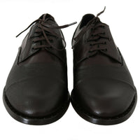 Dolce & Gabbana Elegant Brown Leather Formal Lace-ups