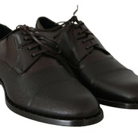 Dolce & Gabbana Elegant Brown Leather Formal Lace-ups