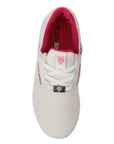Philipp Plein Chic White Becky Sneakers with Pink Accents