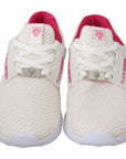 Philipp Plein Chic White Becky Sneakers with Pink Accents