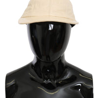 Dolce & Gabbana Elegant White Lambskin Leather Baseball Cap