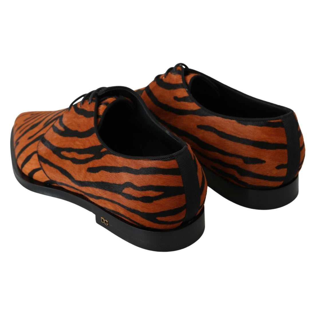 Dolce & Gabbana Tiger Pattern Dress Shoes with Pony Hair