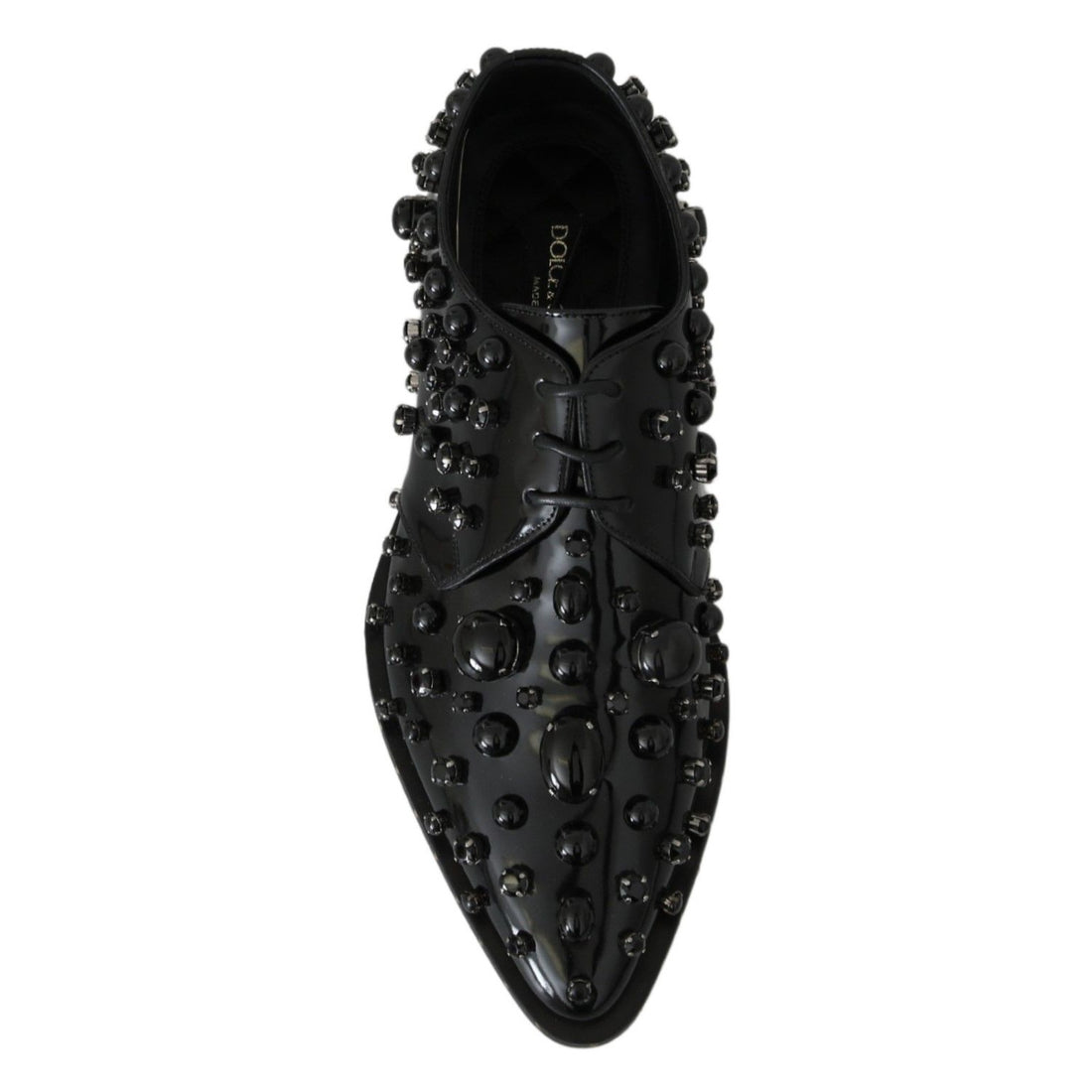 Dolce & Gabbana Elegant Black Dress Shoes with Crystals