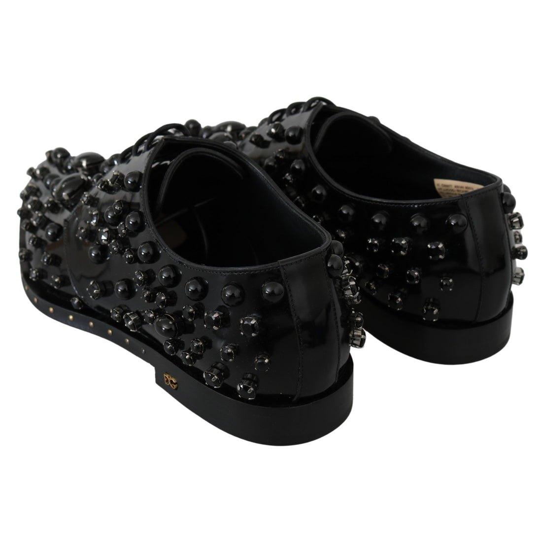 Dolce & Gabbana Elegant Black Dress Shoes with Crystals