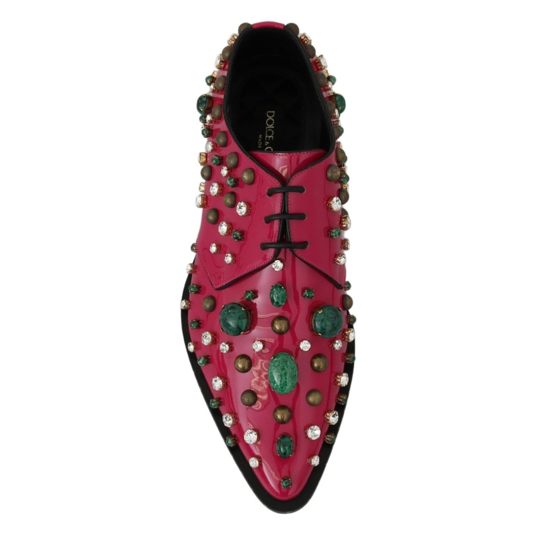 Dolce & Gabbana Fuchsia Pink Crystal Patent Flats