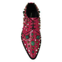 Dolce & Gabbana Fuchsia Pink Crystal Patent Flats