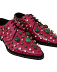 Dolce & Gabbana Fuchsia Pink Crystal Patent Flats