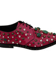 Dolce & Gabbana Fuchsia Pink Crystal Patent Flats
