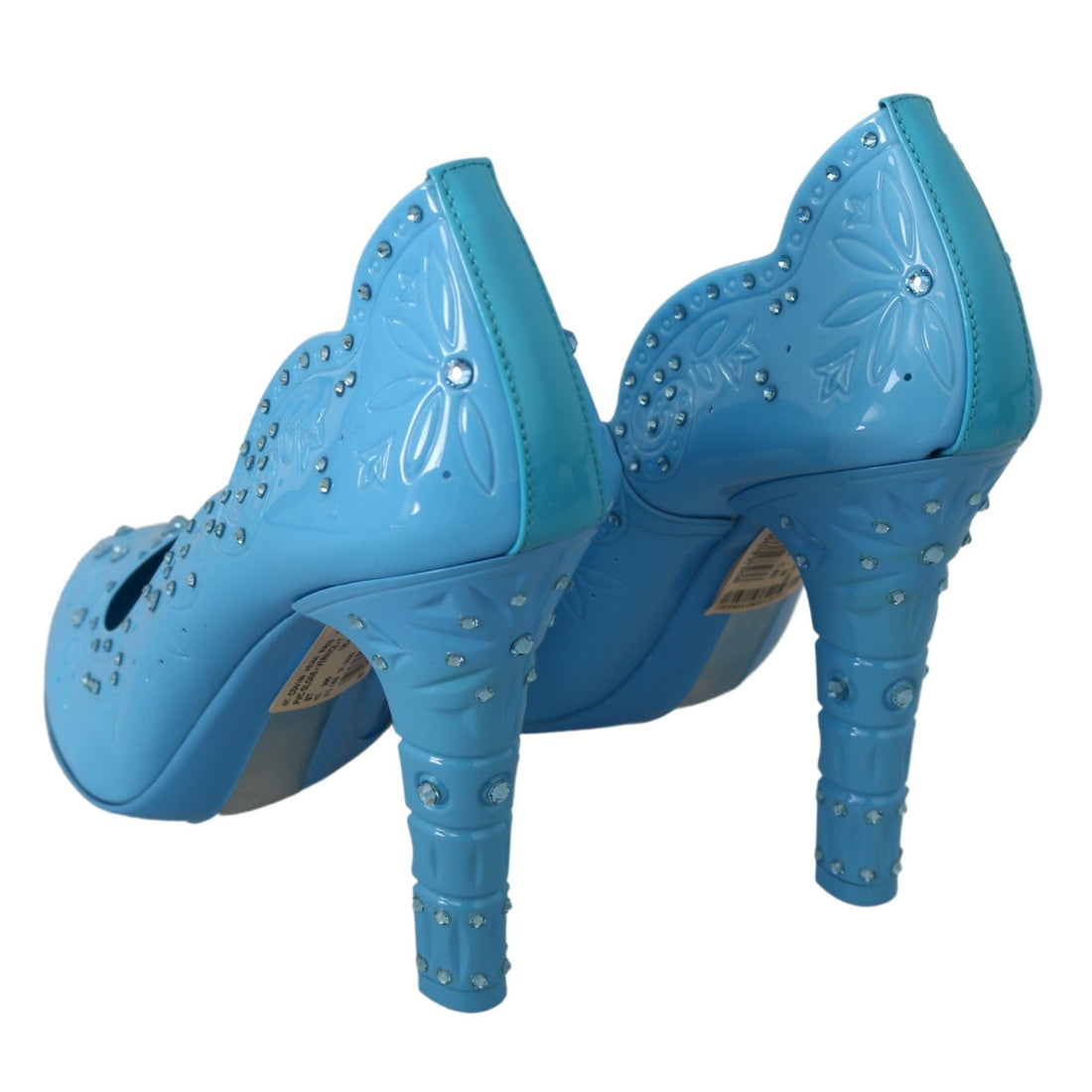 Dolce & Gabbana Crystal Embellished Blue Cinderella Pumps