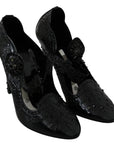 Dolce & Gabbana Elegant Crystal Embellished Cinderella Pumps