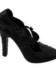Dolce & Gabbana Elegant Crystal Embellished Cinderella Pumps