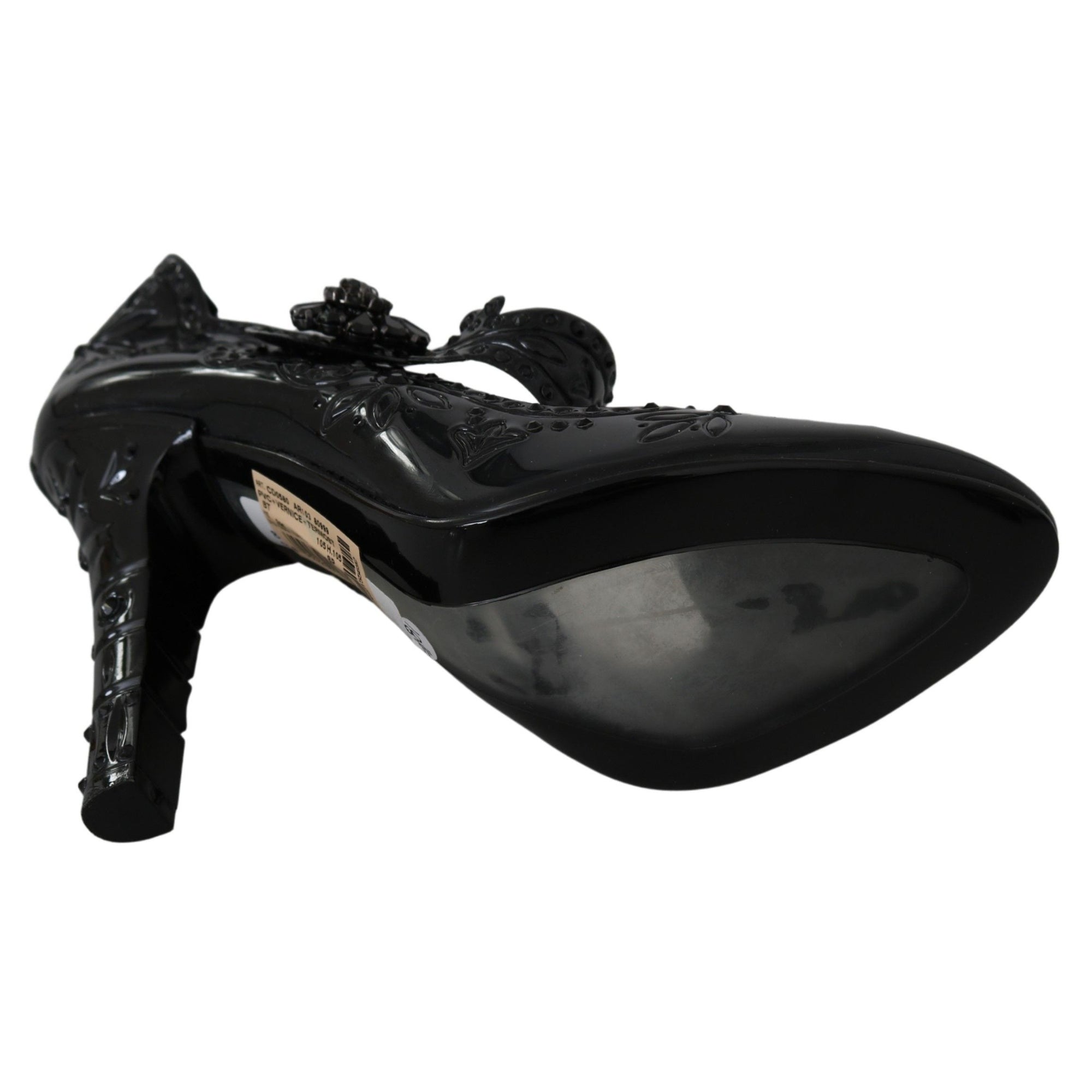 Dolce &amp; Gabbana Elegant Crystal Embellished Cinderella Pumps