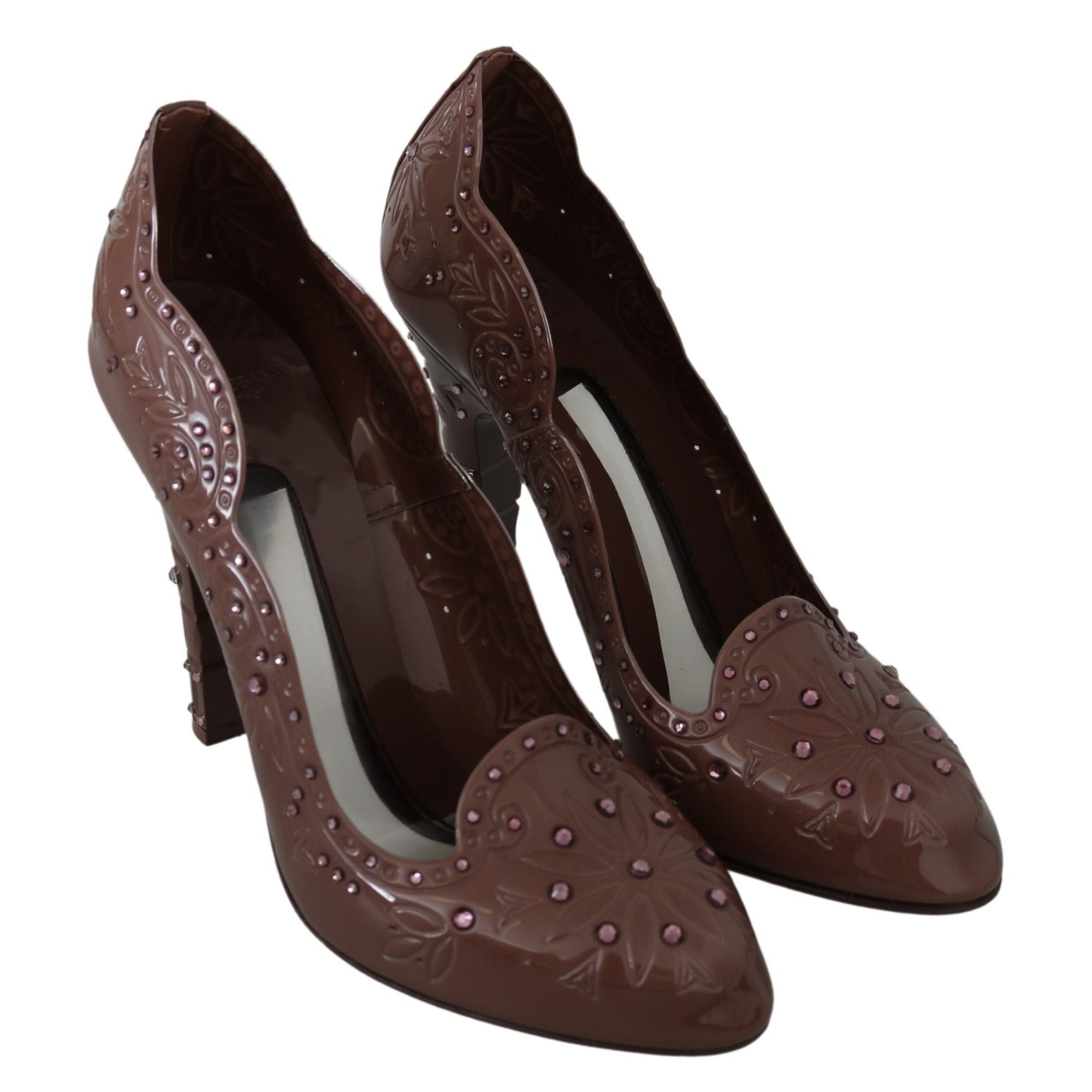 Dolce &amp; Gabbana Elegant Crystal-Embellished Cinderella Pumps