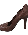 Dolce & Gabbana Elegant Crystal-Embellished Cinderella Pumps