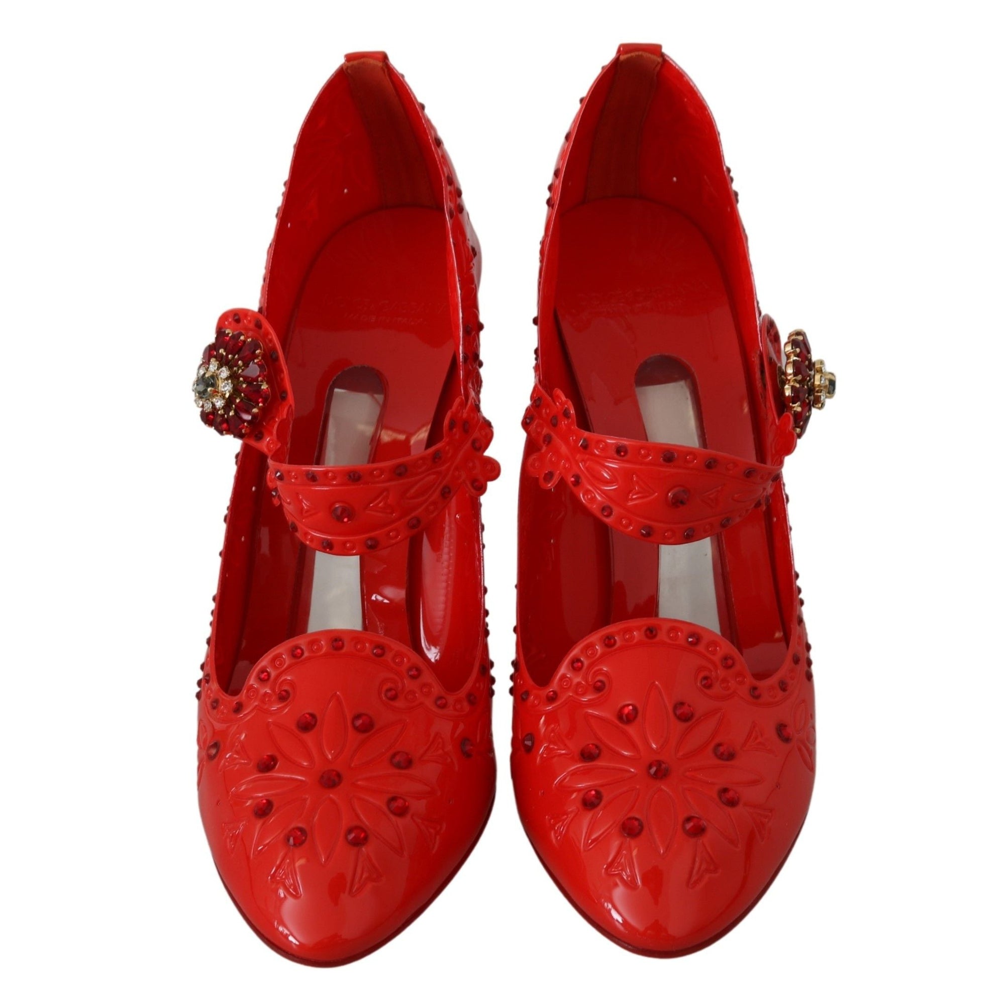 Dolce &amp; Gabbana Chic Red Crystal Cinderella Pumps