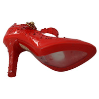 Dolce & Gabbana Chic Red Crystal Cinderella Pumps