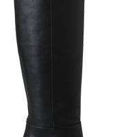 Jimmy Choo Elegant Black Calf Leather Heeled Boots