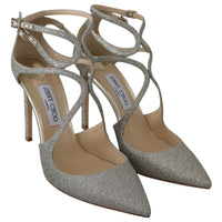 Jimmy Choo Platinum Ice Lancer Leather Pumps - Elegance Refined