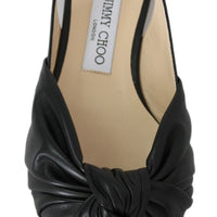 Jimmy Choo Elegant Pointed Toe Leather Flats