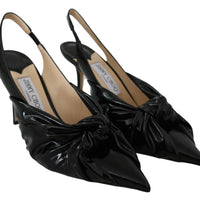 Jimmy Choo Elegant Black Leather Pointed Toe Pumps