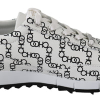 Jimmy Choo Elegant Monochrome Leather Sneakers