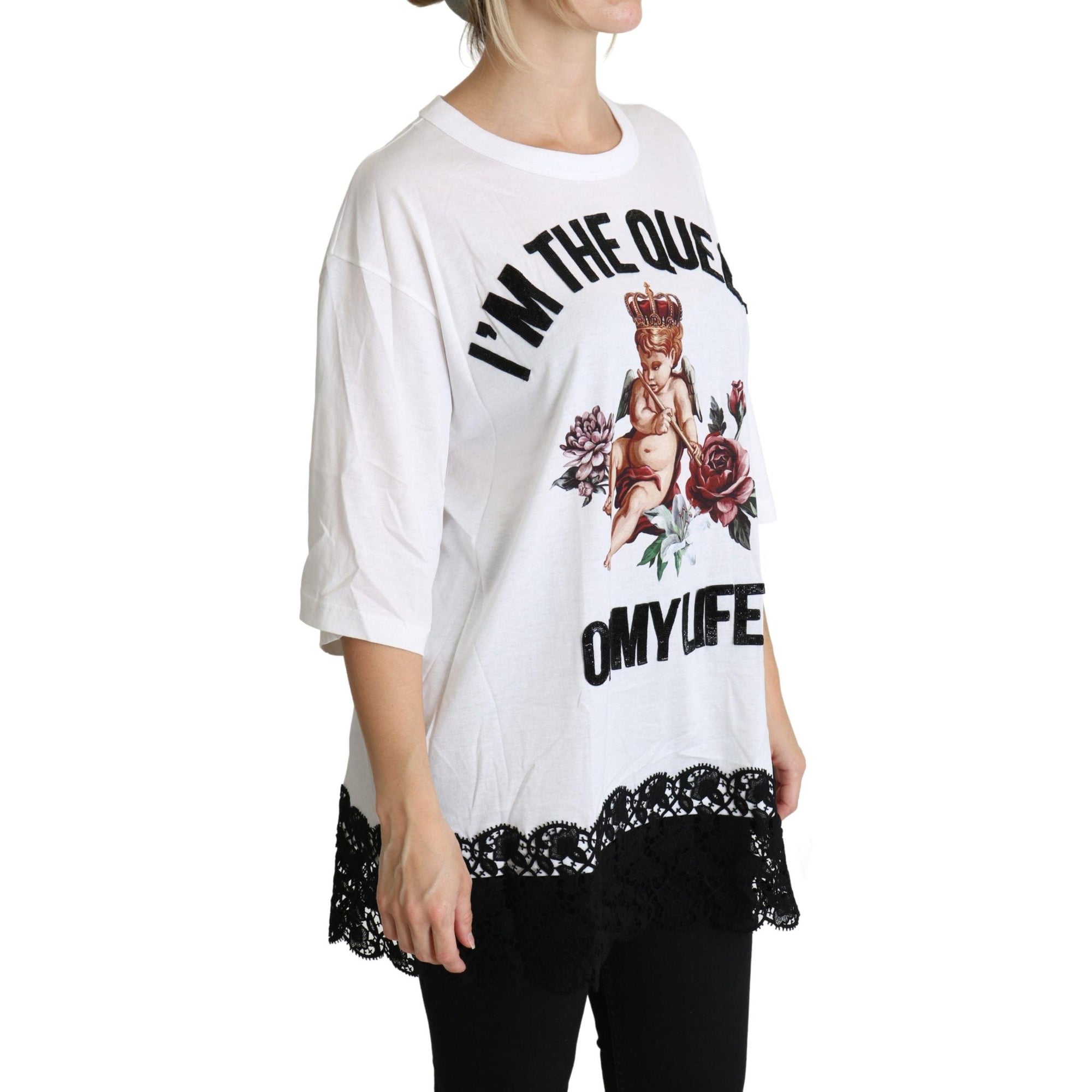 Dolce &amp; Gabbana Elegant White Cotton Blend T-Shirt