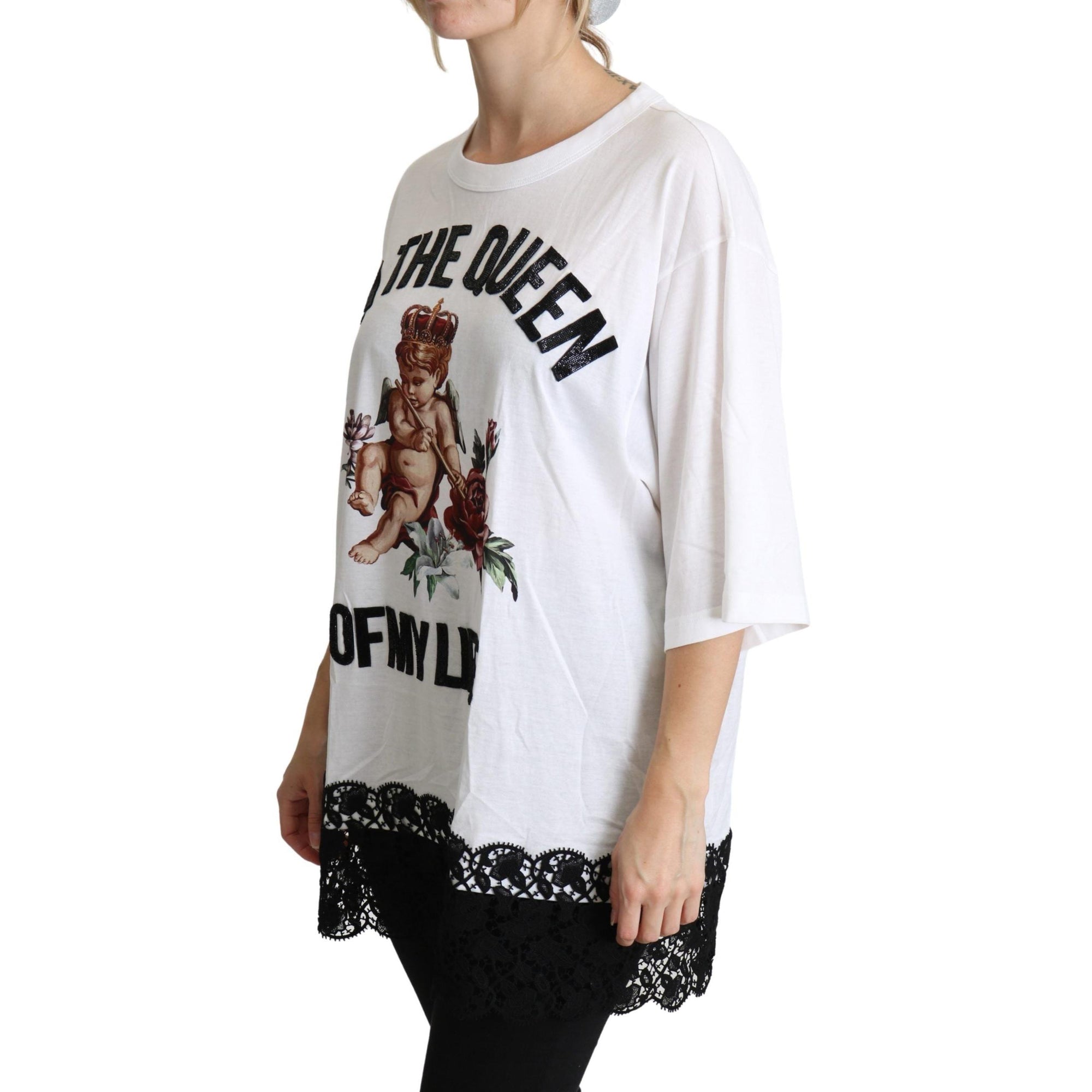 Dolce &amp; Gabbana Elegant White Cotton Blend T-Shirt