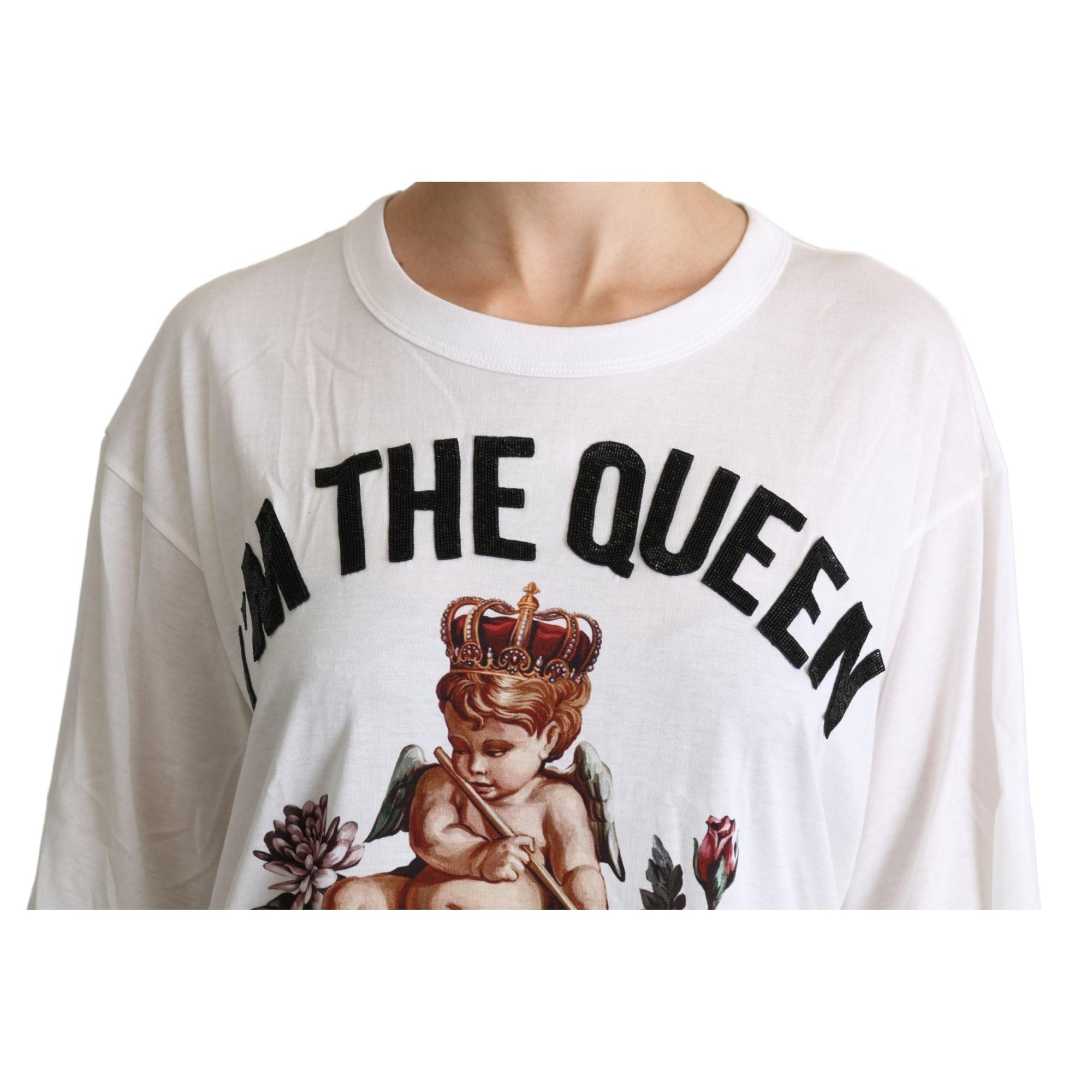 Dolce &amp; Gabbana Elegant White Cotton Blend T-Shirt