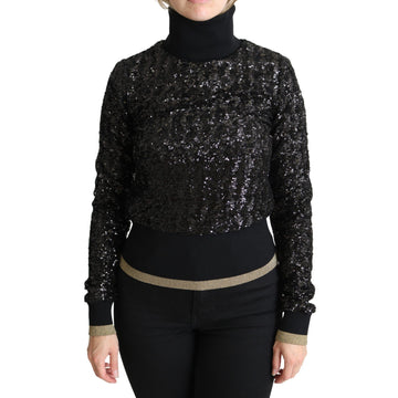 Dolce & Gabbana Elegant Sequined Turtleneck Sweater