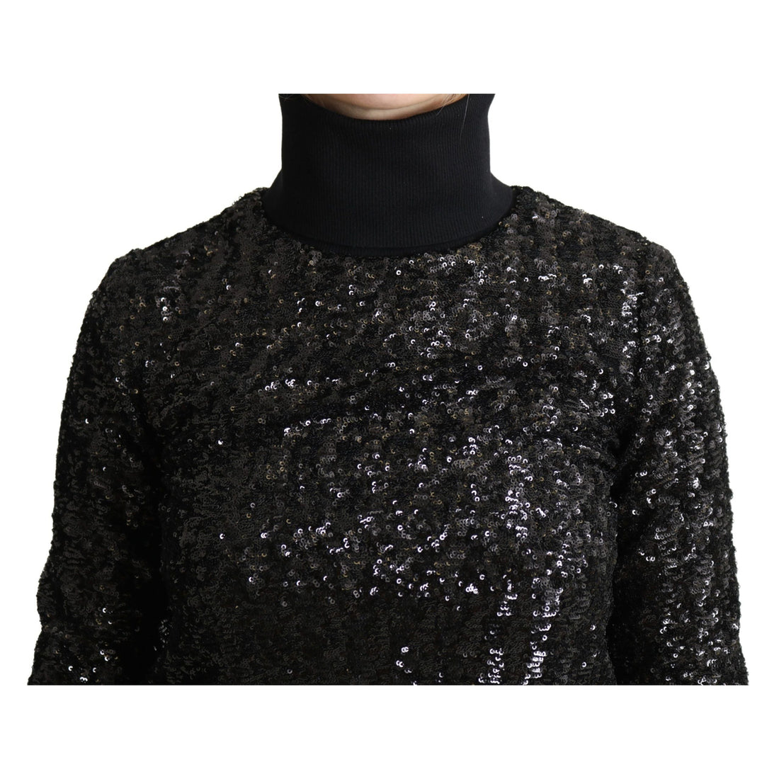 Dolce & Gabbana Elegant Sequined Turtleneck Sweater