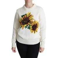 Dolce & Gabbana Elegant Knitted Sunflower Sweater