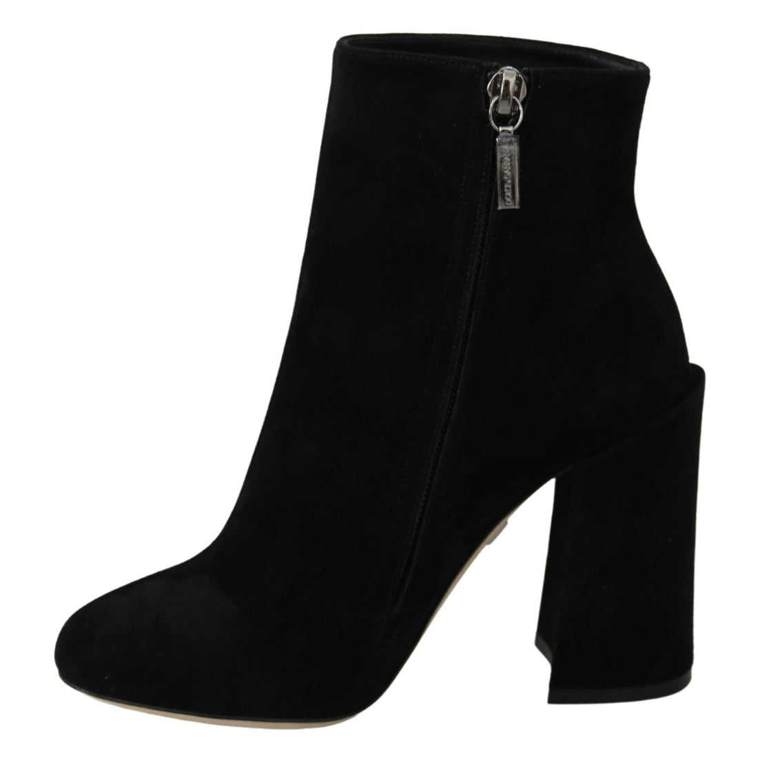 Dolce & Gabbana Embroidered Ankle Boots in Lambskin Suede