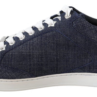 Jimmy Choo Chic Slip-On Blue Denim Suede Sneakers