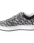 Jimmy Choo Glittering Slip-On Sneakers - Silver and Black