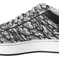 Jimmy Choo Glittering Slip-On Sneakers - Silver and Black