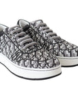 Jimmy Choo Glittering Slip-On Sneakers - Silver and Black