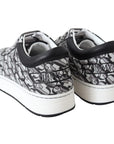 Jimmy Choo Glittering Slip-On Sneakers - Silver and Black