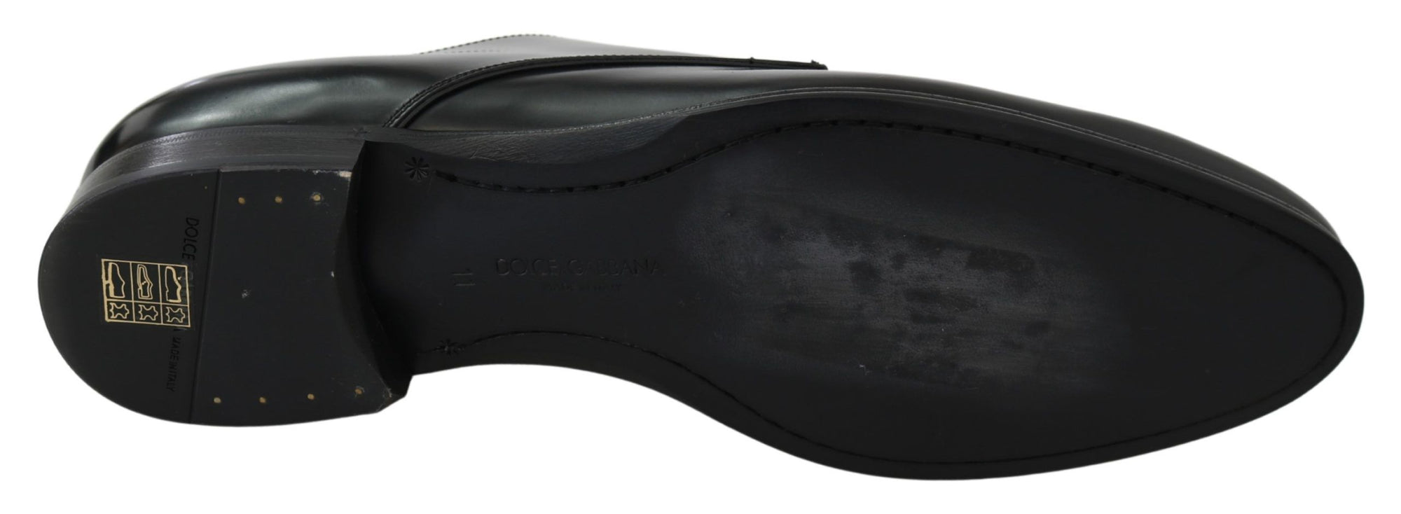Dolce &amp; Gabbana Elegant Black Leather Derby Shoes