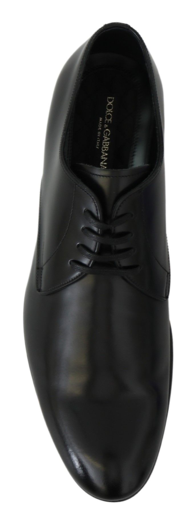 Dolce &amp; Gabbana Elegant Black Leather Derby Shoes