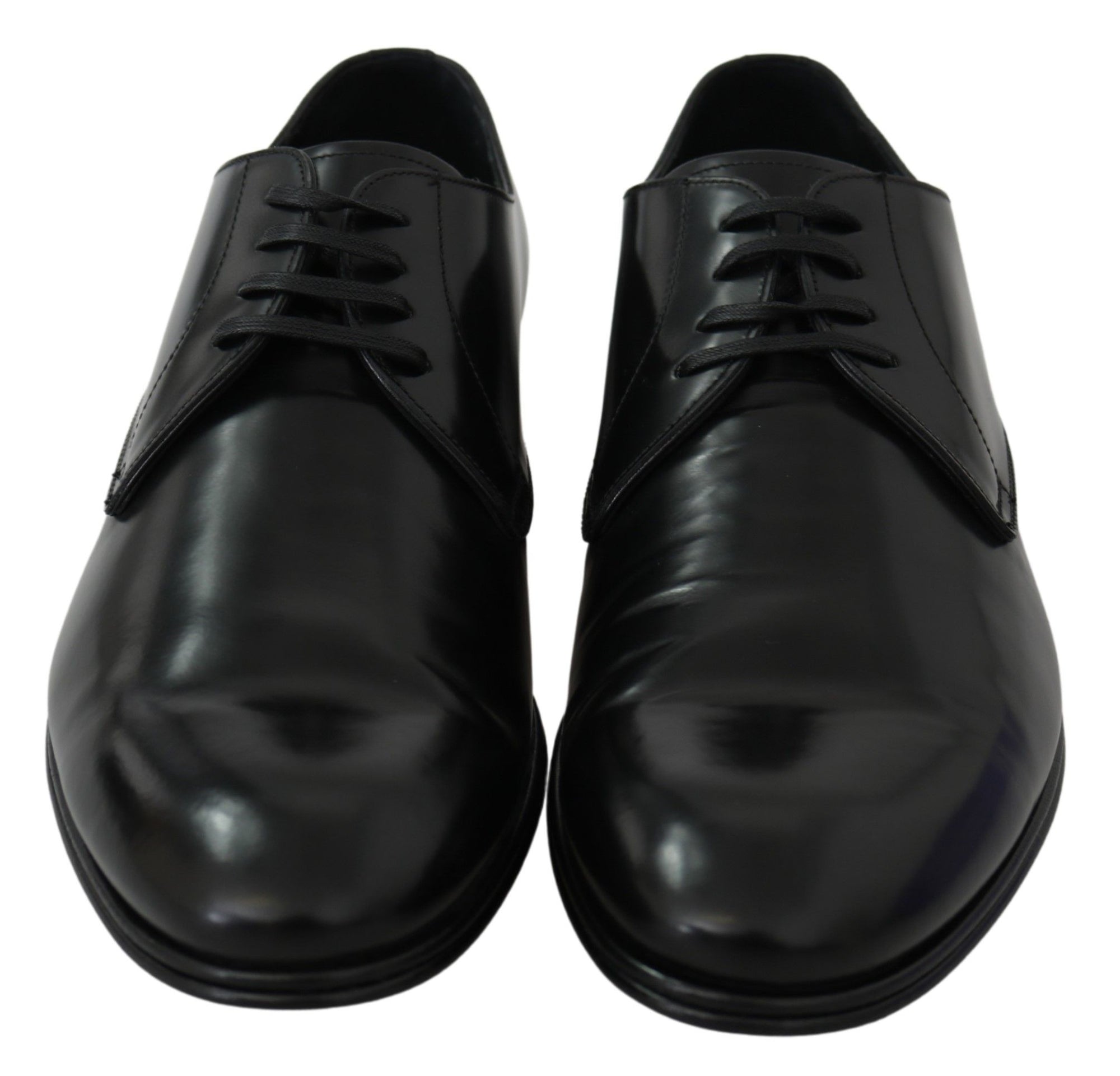 Dolce &amp; Gabbana Elegant Black Leather Derby Shoes