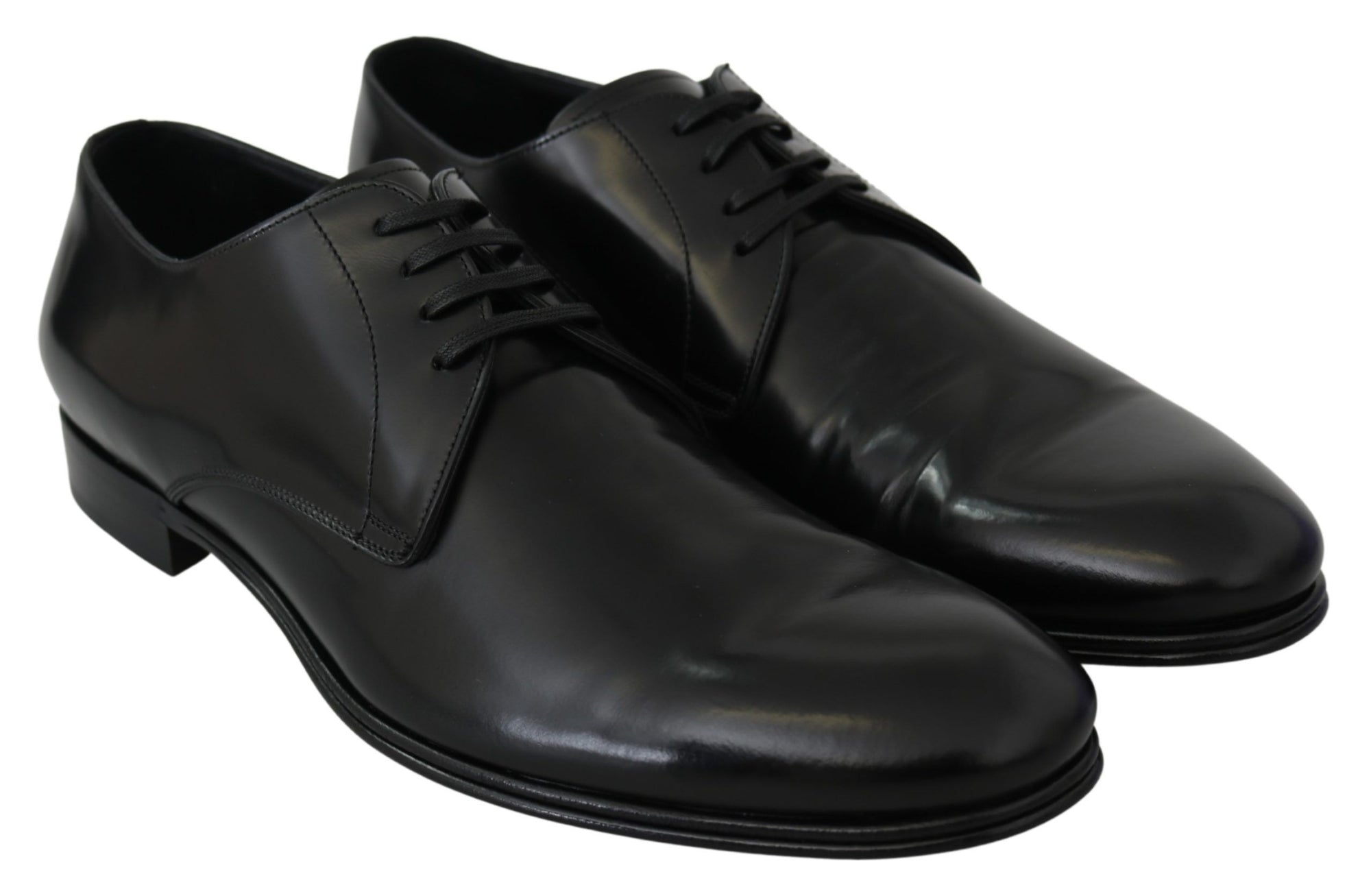 Dolce &amp; Gabbana Elegant Black Leather Derby Shoes