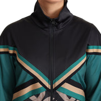 Dolce & Gabbana Chic Multicolor Track Jacket with Logo Mania