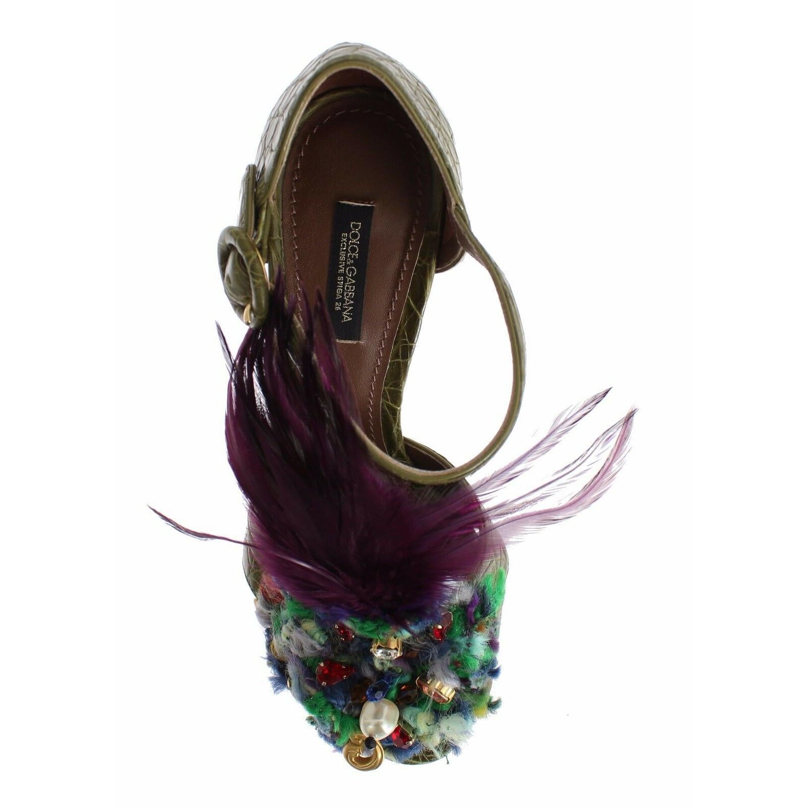 Dolce &amp; Gabbana Crystal Enchanted Ankle Strap Sandals