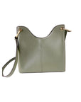 Michael Kors Joan Large Perforated Suede Leather Slouchy Messenger Handbag (Army Green)